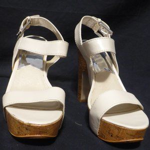 MICHAEL KORS, MK, high heel shoes, strap and buckle fastened, 7.5 M, GUC